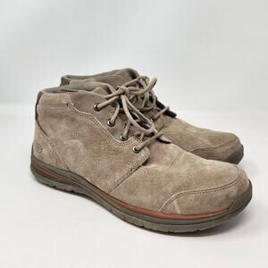 Skechers Mens Superior 2.0 Brunco High Top Oxford Shoes Size 8 Taupe Leather
